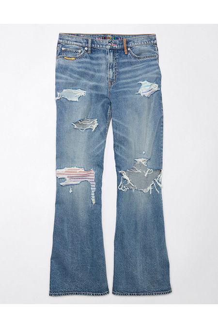 AE Pride Strigid Ripped Low-Rise Baggy Flare Jean Women's product image