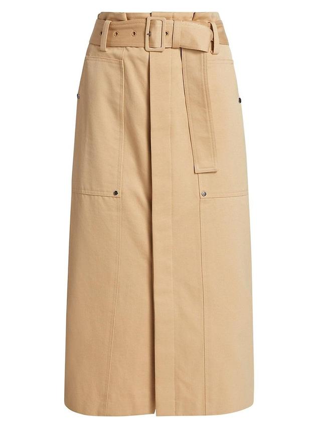 Womens Maia Belted Cotton Utility Skirt Product Image