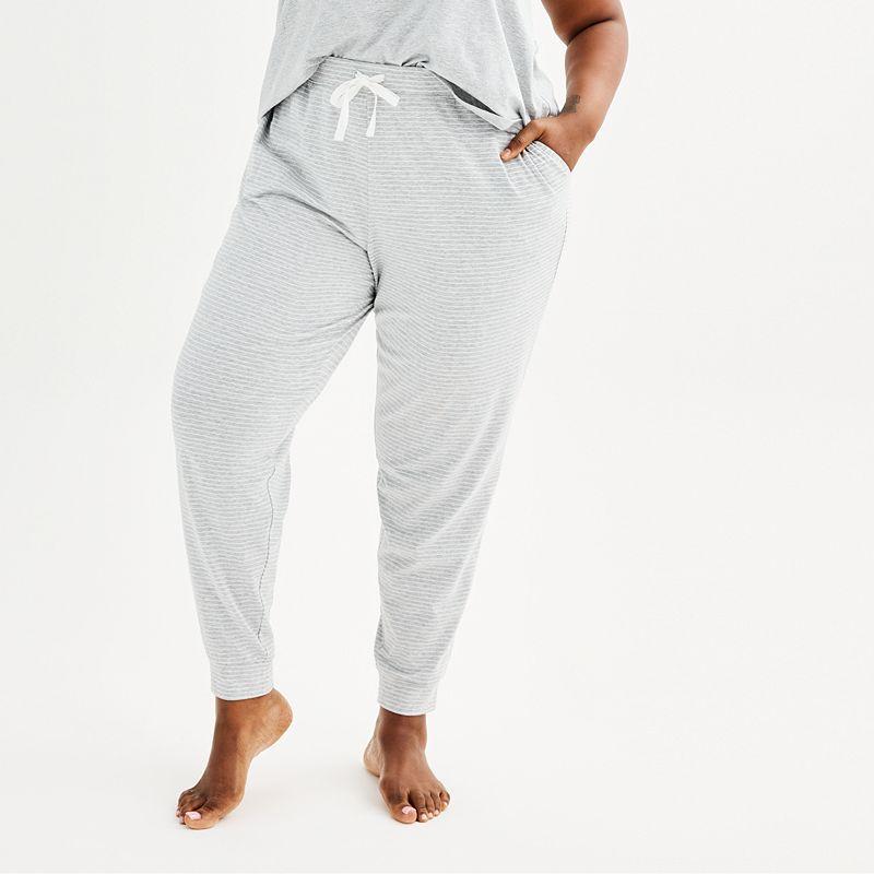 Plus Size Sonoma Goods For Life Cotton Modal Cuffed Sleep Pants, Womens Product Image