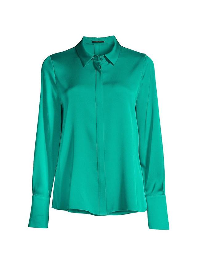 Womens Larissa Collared Silk-Blend Blouse Product Image