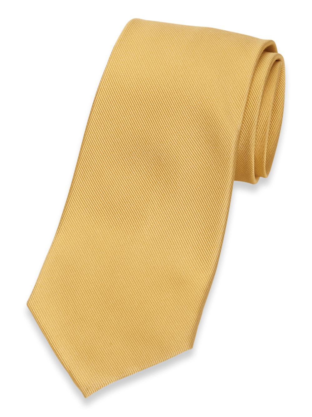 Solid Twill Woven Silk Tie - Silver Product Image