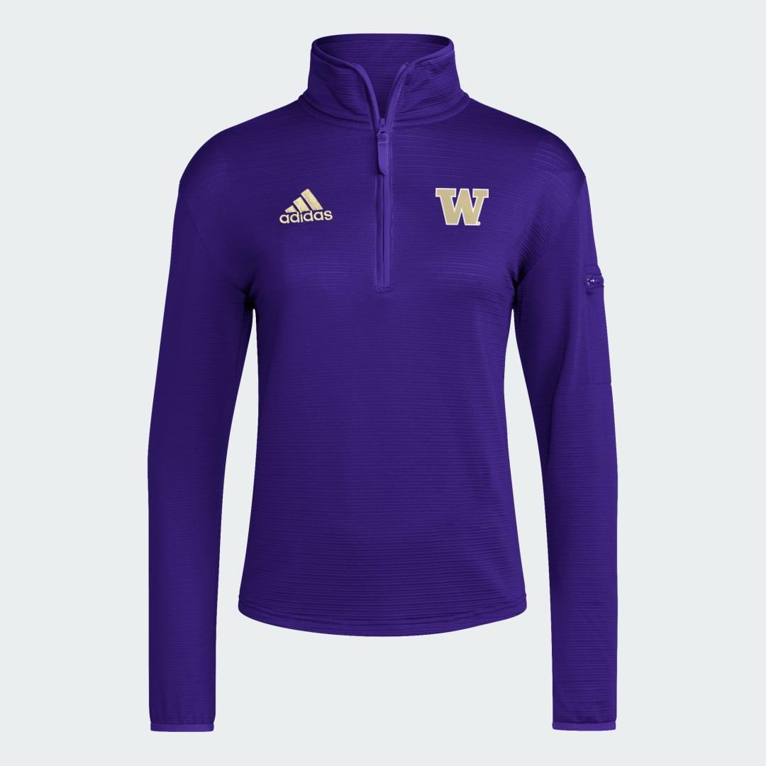 adidas Washington Long Sleeve 1/4-Zip Knit Jacket Team College Purple S Womens Product Image