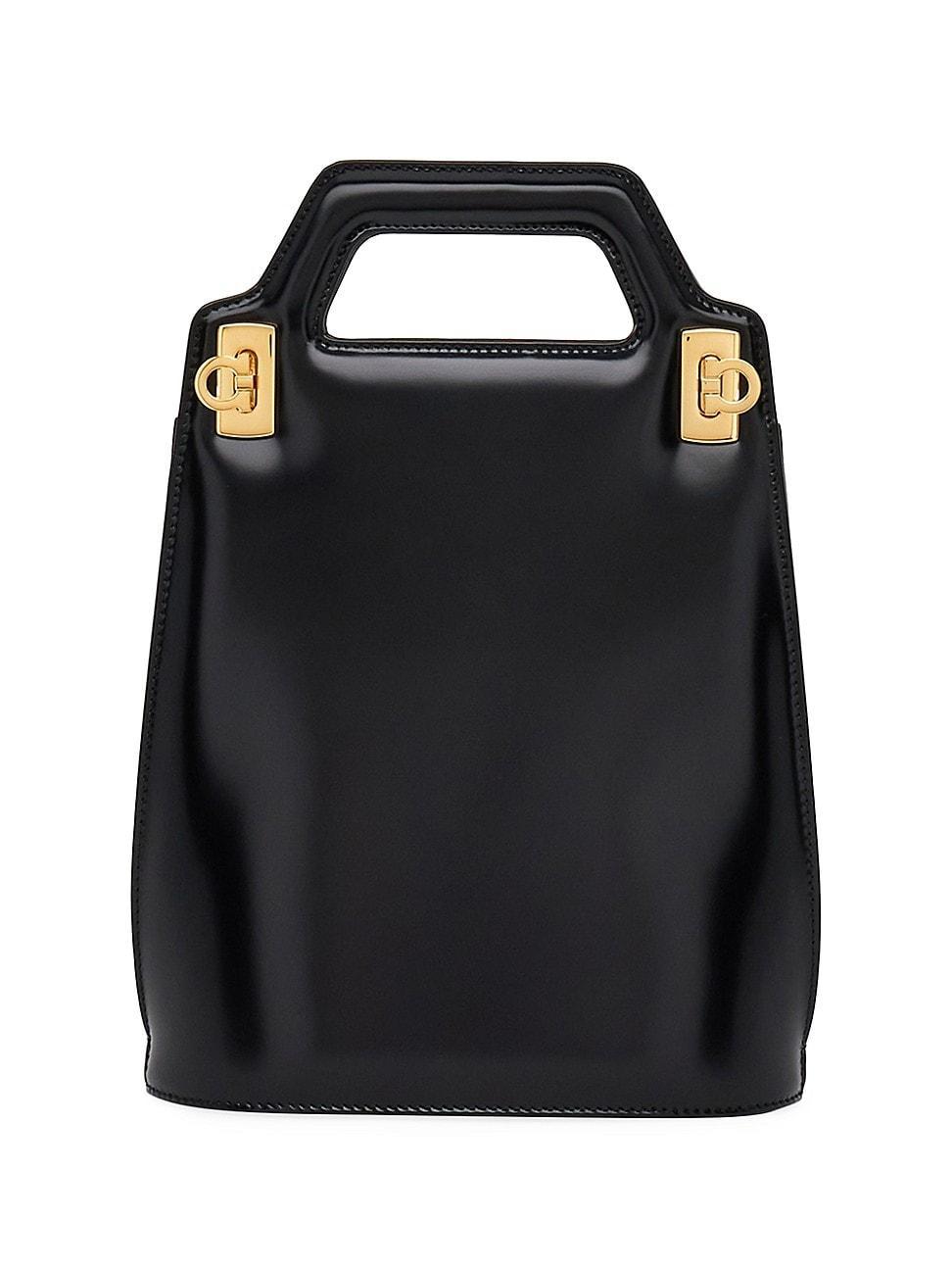 Womens Wanda Gancini Leather Top-Handle Bag Product Image