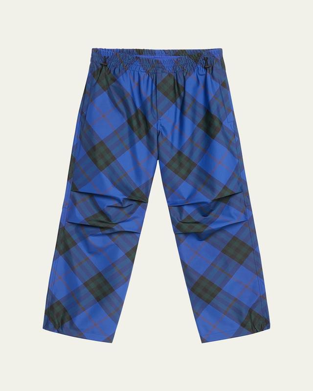 Mens Check-Print Joggers Product Image