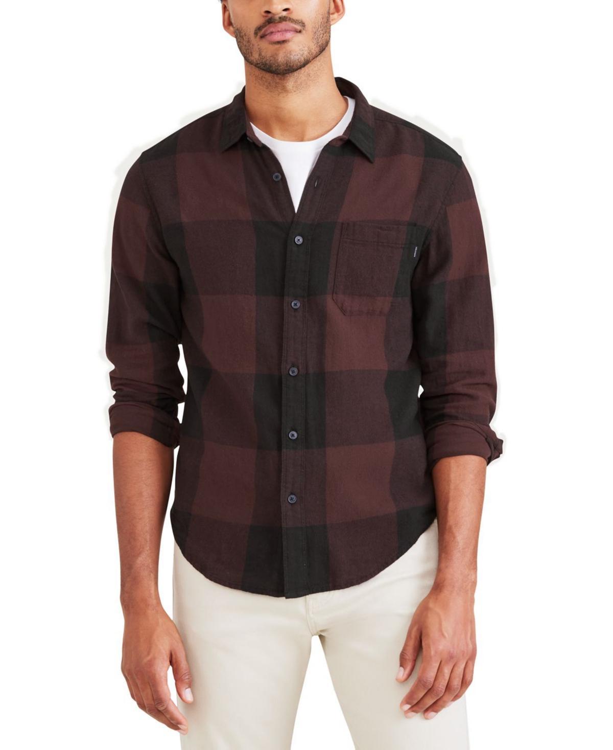 Dockers Mens Regular-Fit Plaid Long-Sleeve Casual Shirt product image