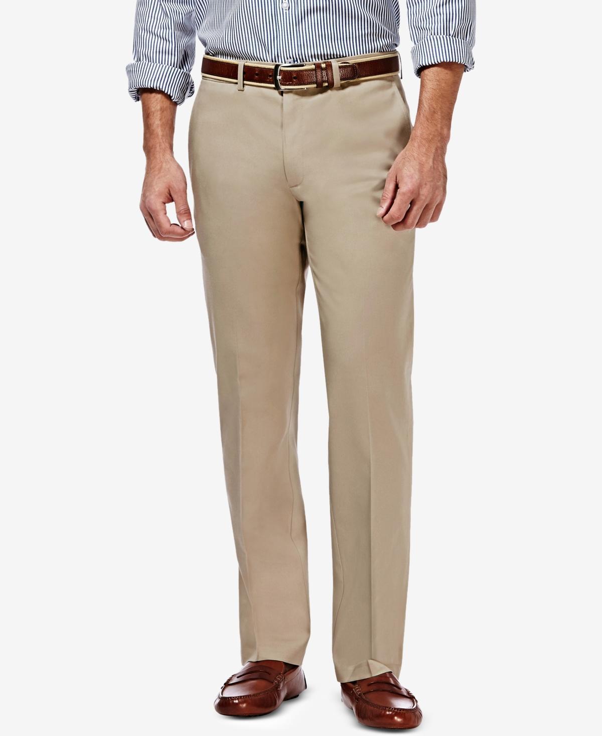 Haggar Premium No Iron Straight Fit Flat Front Khakis, 34 32 Product Image