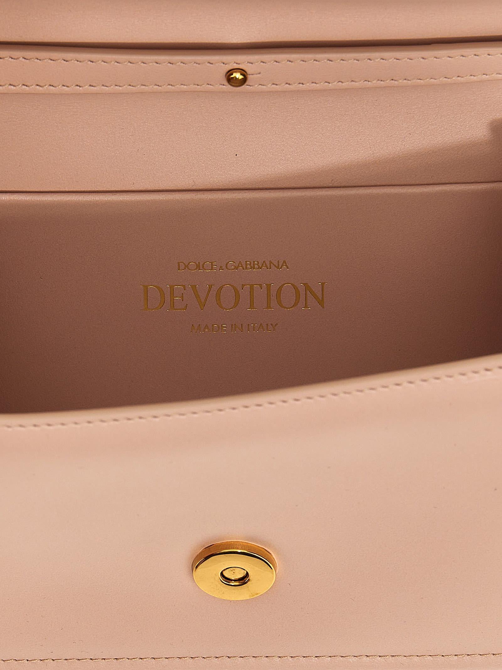 DOLCE & GABBANA Devotion Small Handbag In Pink Product Image