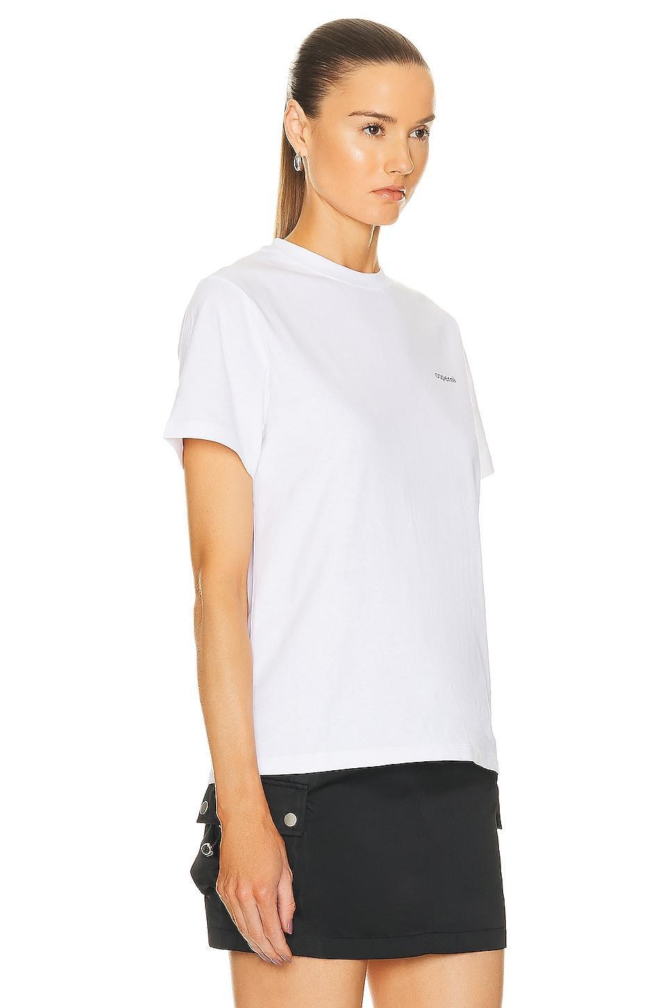 Coperni Logo Boxy T-shirt in White Product Image