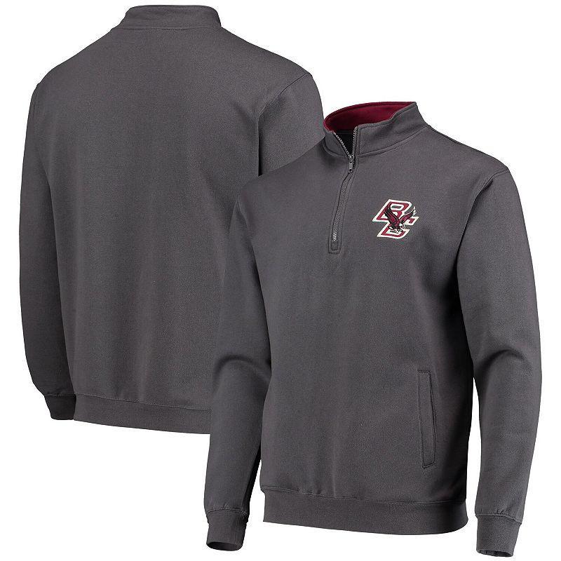 Mens Charcoal Boston College Eagles Tortugas Logo Quarter-Zip Pullover Jacket Product Image