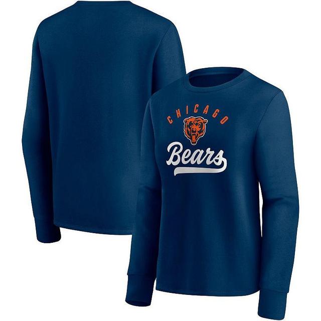 Womens Fanatics Branded Chicago Bears Ultimate Style Pullover Sweatshirt Blue Product Image