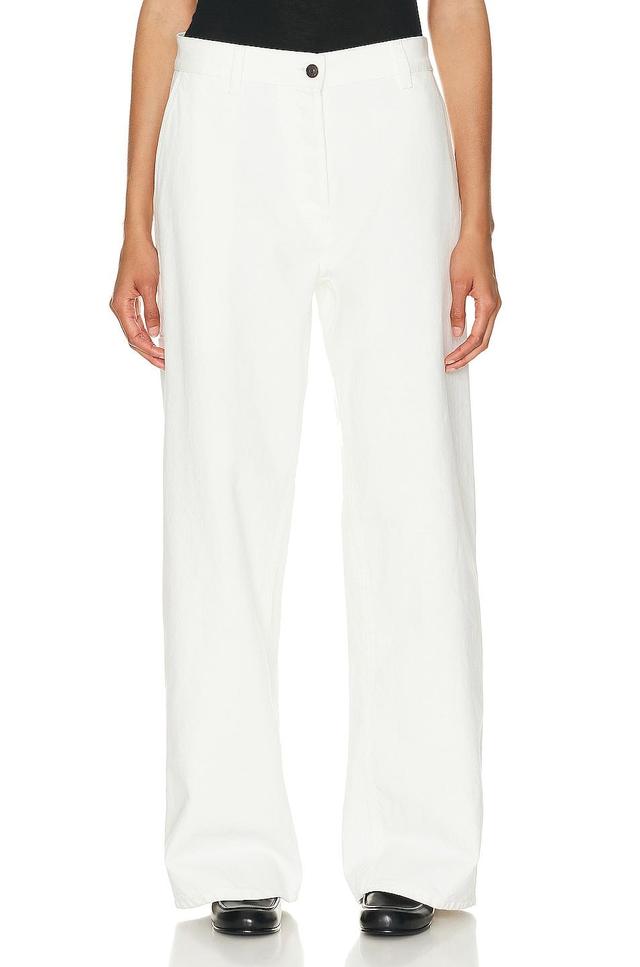 The Row Perseo Wide Leg in White Product Image