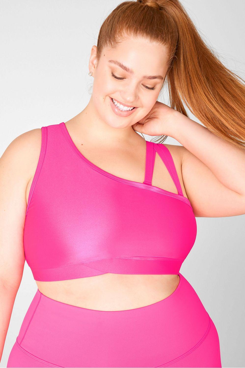 Fabletics Winn III Low Impact Sports Bra Womens pink plus Size 4X Product Image