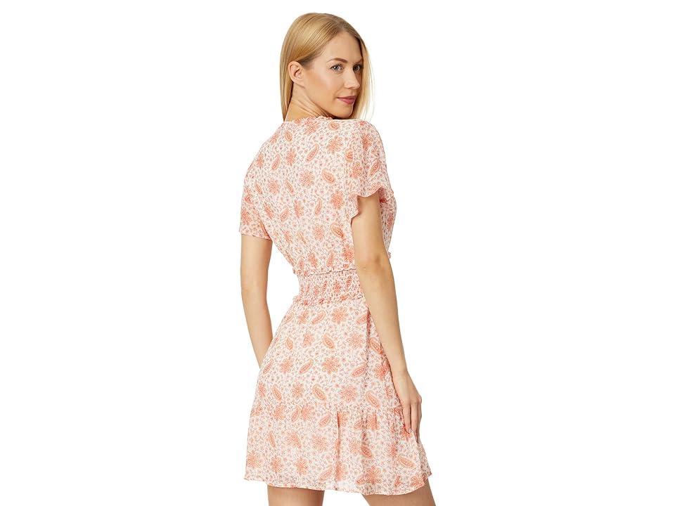 PAIGE Giannina Dress in Antique Paper & Orange Sherbert - Peach. Size XS (also in S, M, XL). Product Image