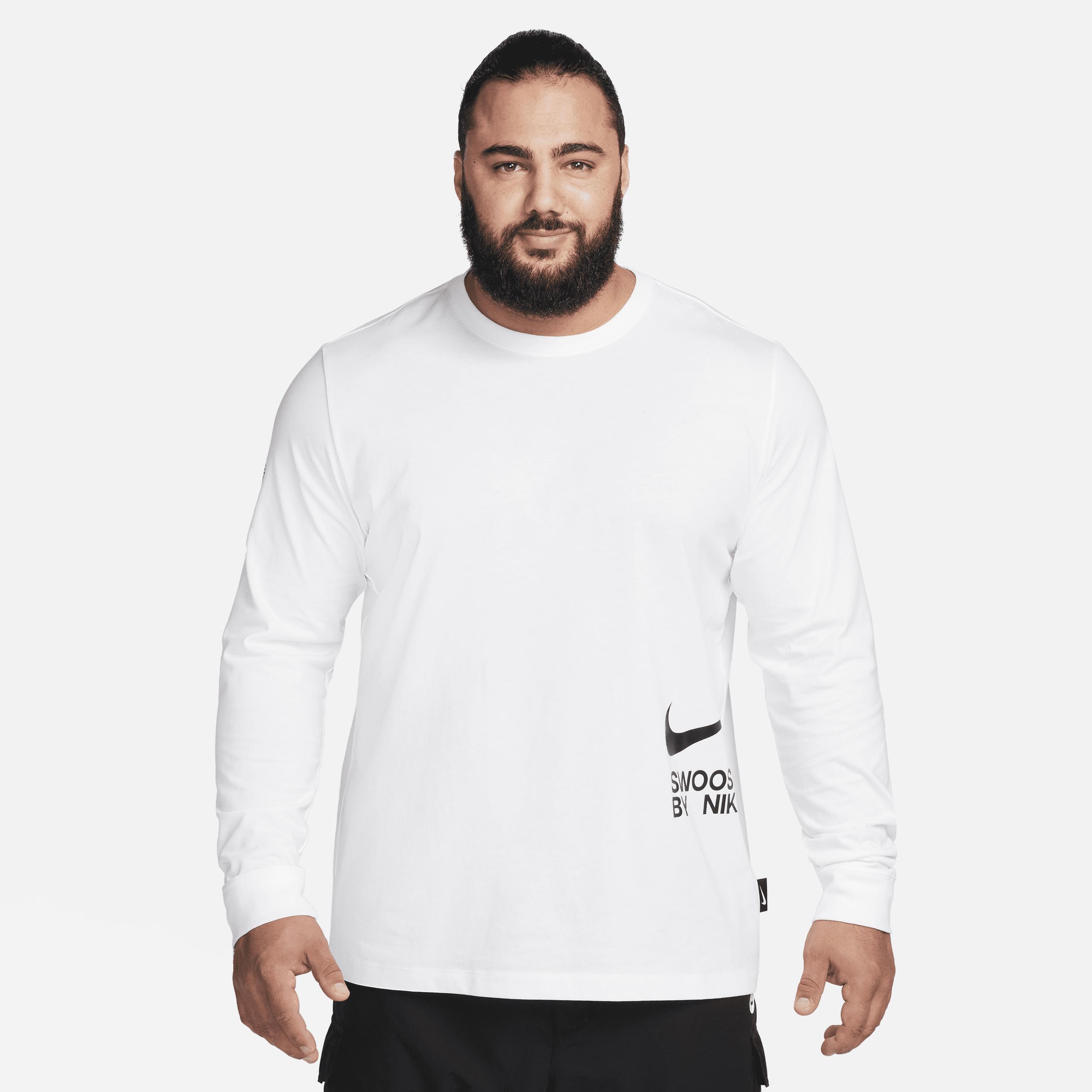 Men's  Sportswear Long-sleeve T-shirt In White Product Image