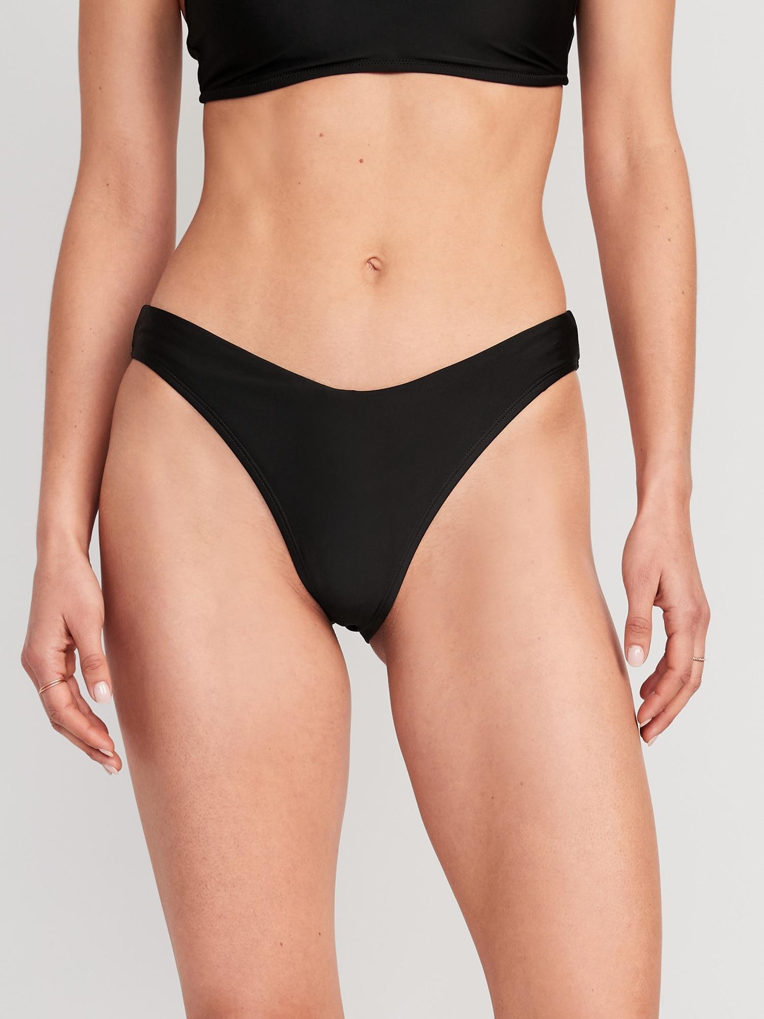 Low-Rise V-Front French-Cut Bikini Swim Bottoms Product Image