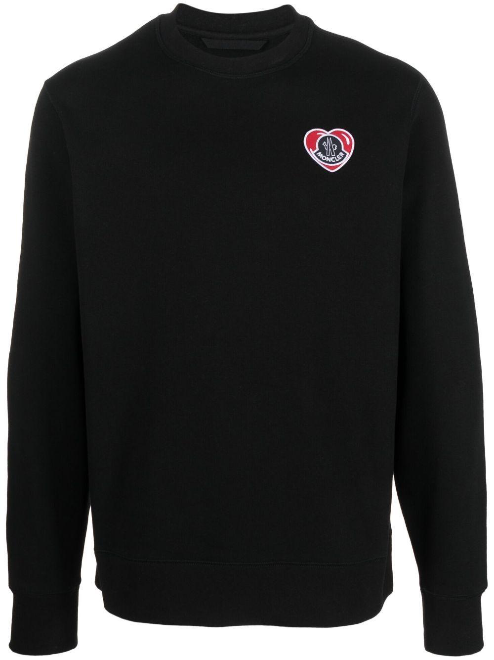 Logo-patch Cotton Sweatshirt In Black Product Image