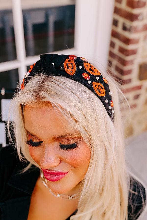 Team Spirit Embellished Headband In Black Product Image