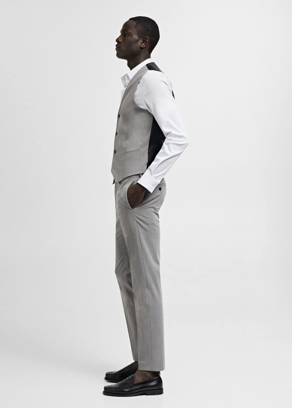 MANGO MAN - Super slim-fit stretch fabric suit vest greyMen Product Image