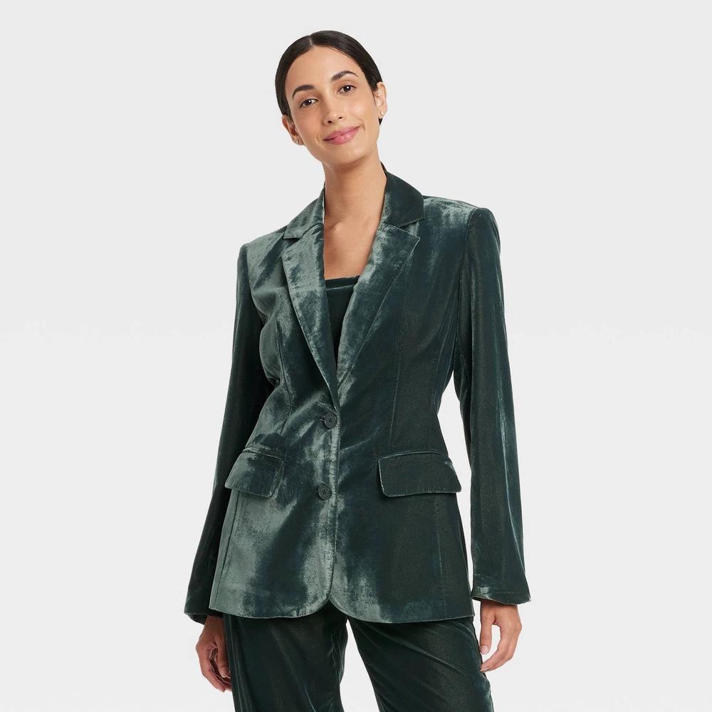 Womens Velvet Blazer - A New Day XS product image