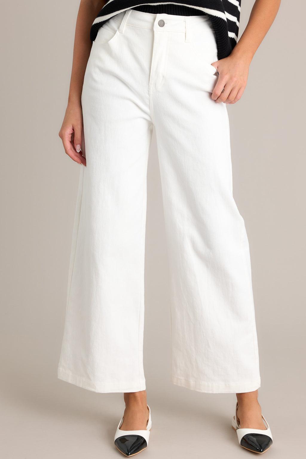 Urban Nomad Ivory Wide Leg Jeans Product Image