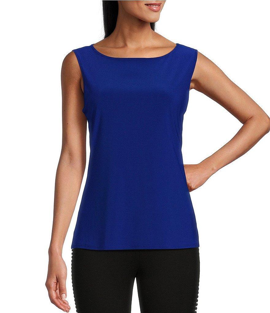 Slim Factor by Investments Sleeveless Knit Crew Neck Tank Top Product Image