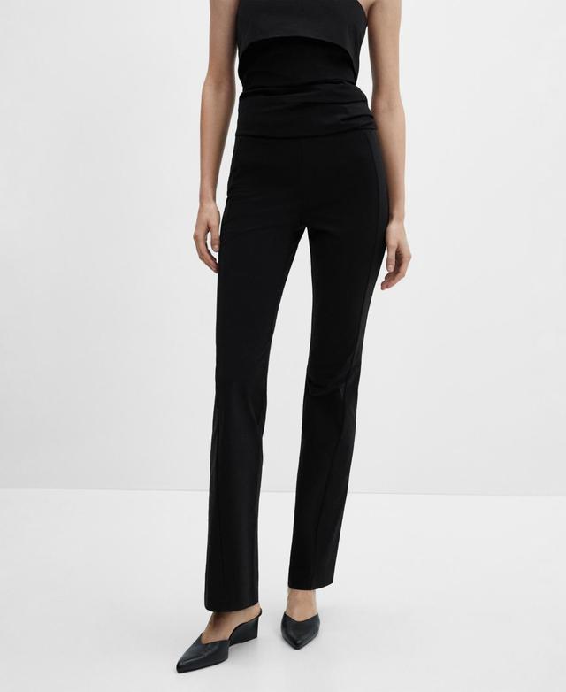 Mango Womens High-Waist Straight Pants Product Image