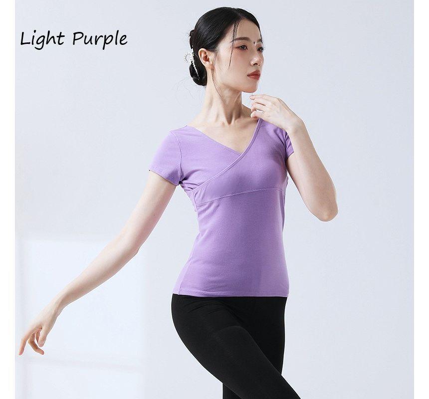 V-Neck Open-Back Short-Sleeve Top Product Image