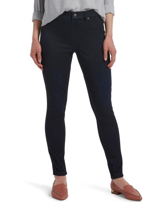 High-Waist Denim Leggings Product Image