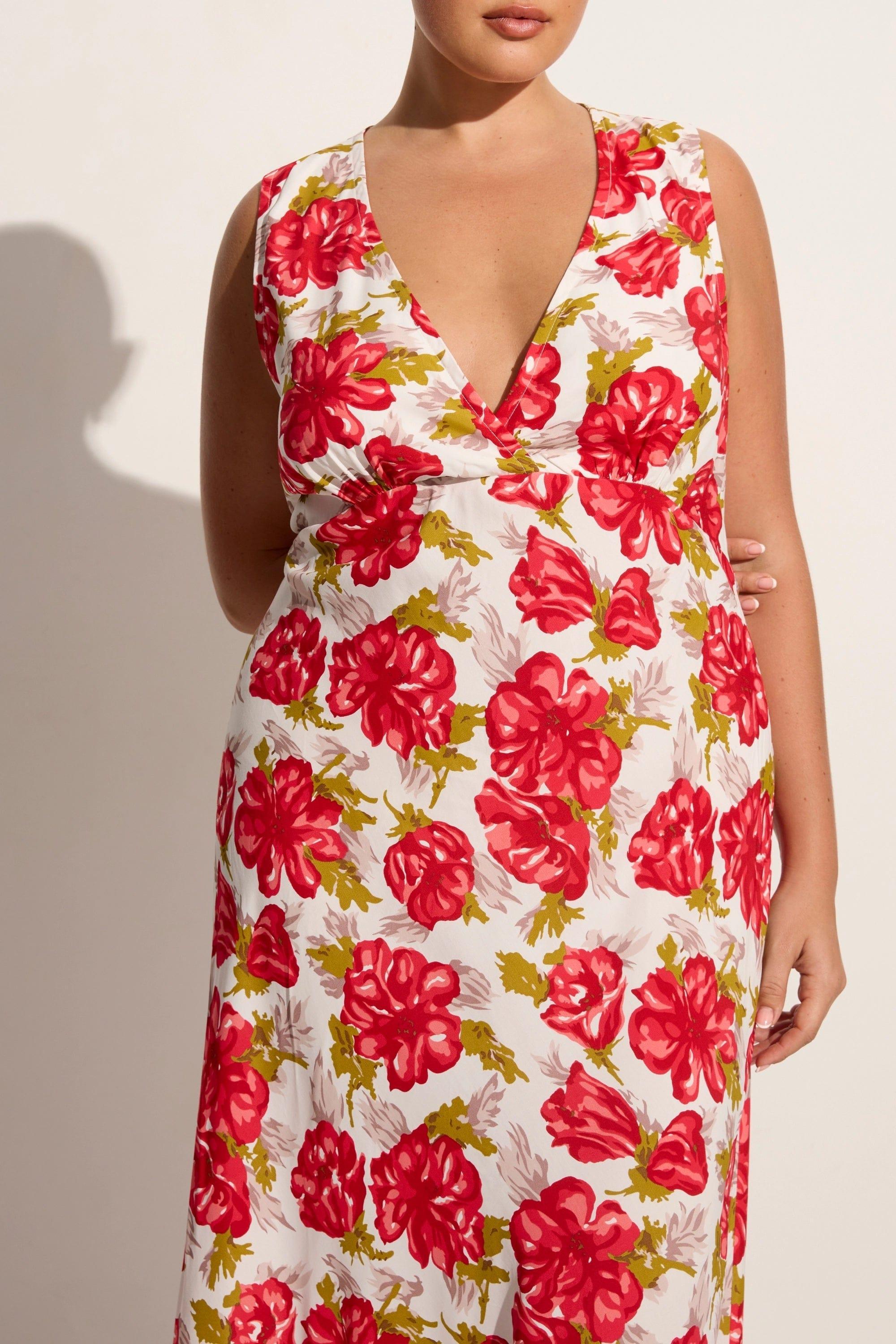 Acacia Maxi Dress Isadora Floral Red - Final Sale Product Image