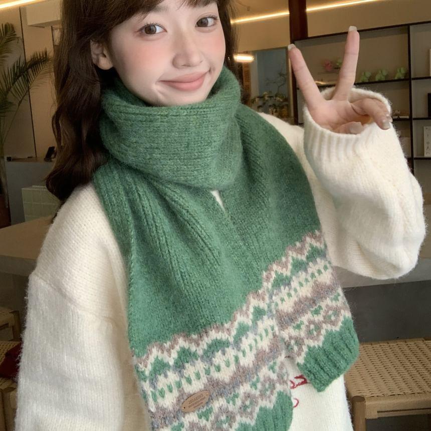 Jacquard Knit Scarf product image