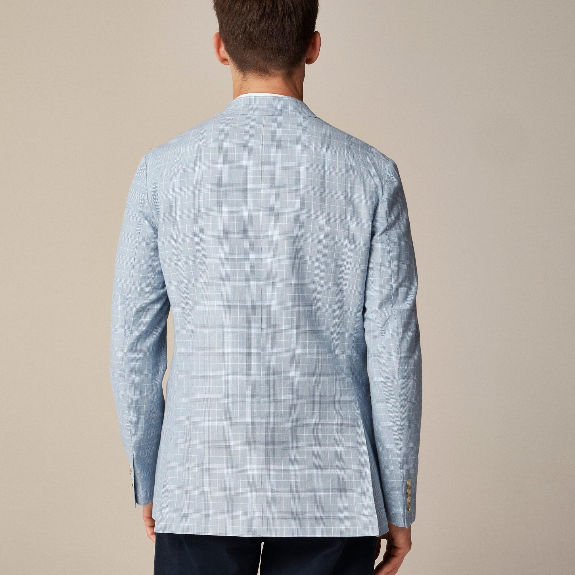 Ludlow Slim-fit unstructured blazer in Irish cotton-linen blend Product Image