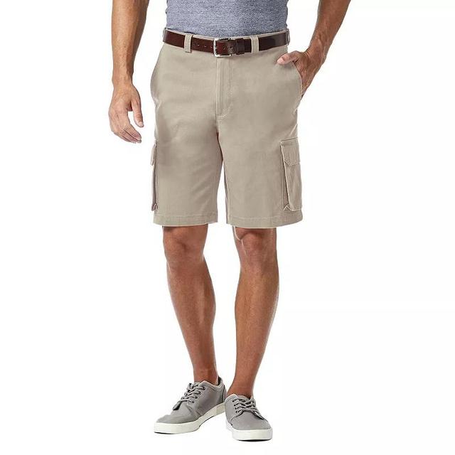 Mens Haggar 10 Straight-Fit Stretch Cargo Flat-Front Shorts Green Product Image