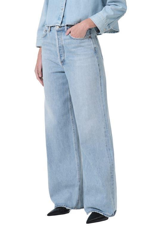 AGOLDE Dame High Waist Wide Leg Jeans In Conflict Product Image