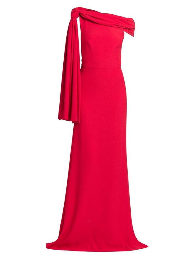 Womens Knotted Crepe Evening Gown Product Image