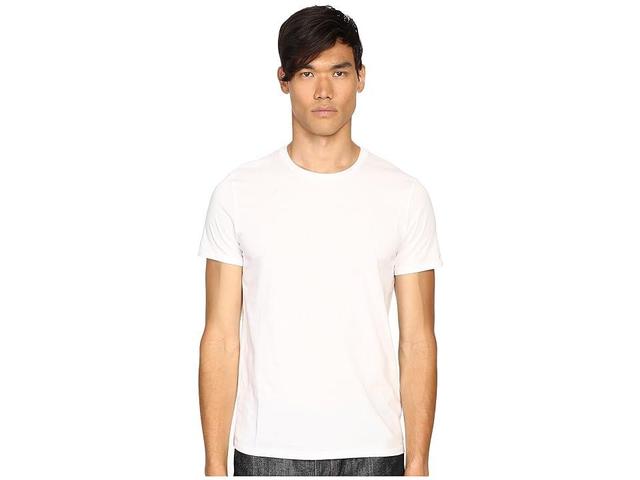 Vince Short Sleeve Pima Cotton Crew Neck Shirt (Heather Carbon) Men's Short Sleeve Pullover Product Image