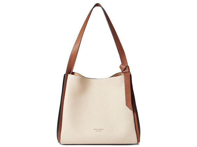 kate spade new york Knott Color Blocked Pebbled Leather Large Shoulder Bag Product Image