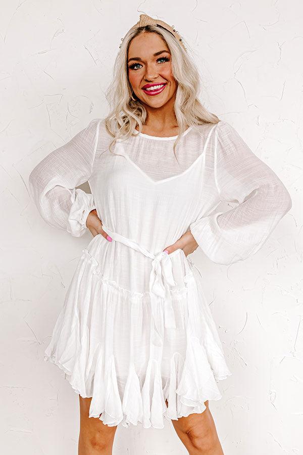 Made To Twirl Ruffle Dress In White Product Image