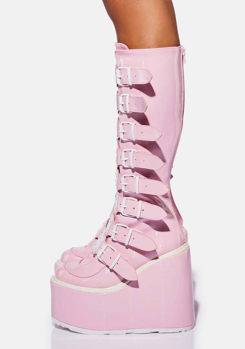 Pink Holographic Trinity Boots Male Product Image