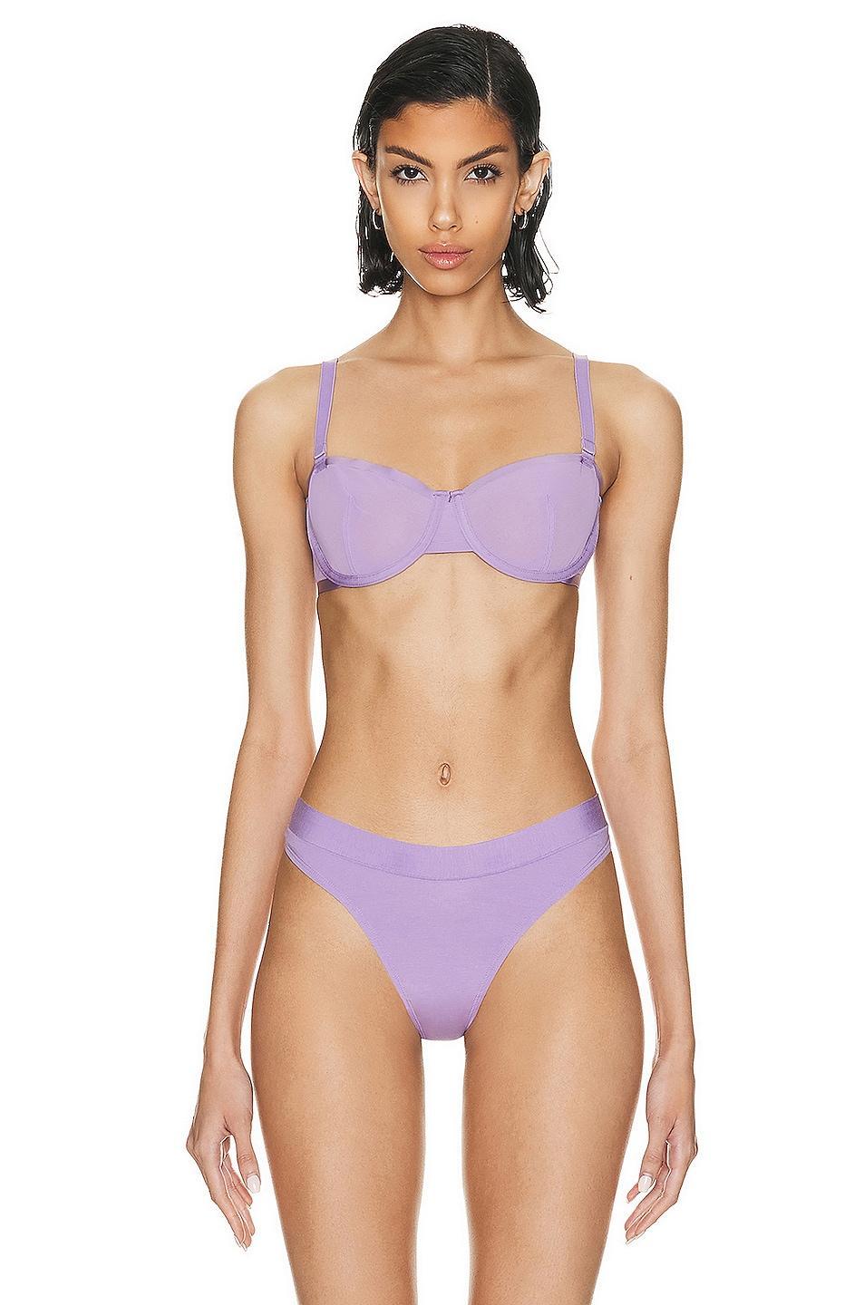 CUUP Mesh Balconette Bra Lavender. (also in ). Product Image