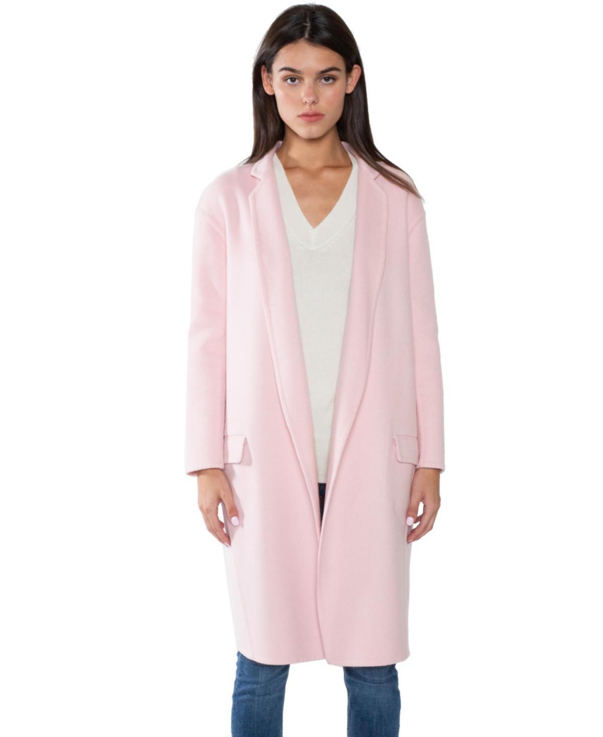 Jennie Liu Womens Cashmere Wool Double-faced Lapel Overcoat Product Image