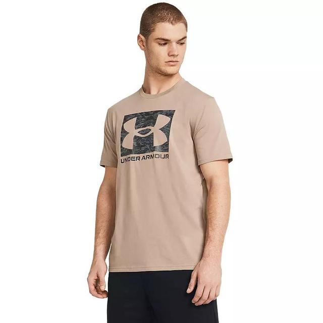 Mens Under Armour Camo Boxed Logo Tee Red Product Image