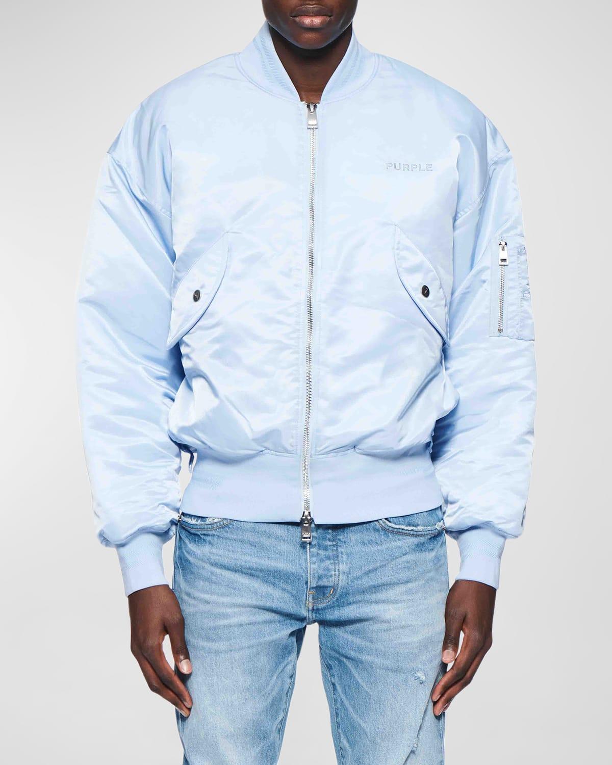 Mens Satin Bomber Jacket Product Image