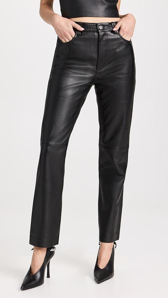 Reformation Veda Leather Cynthia Pants | Shopbop Product Image