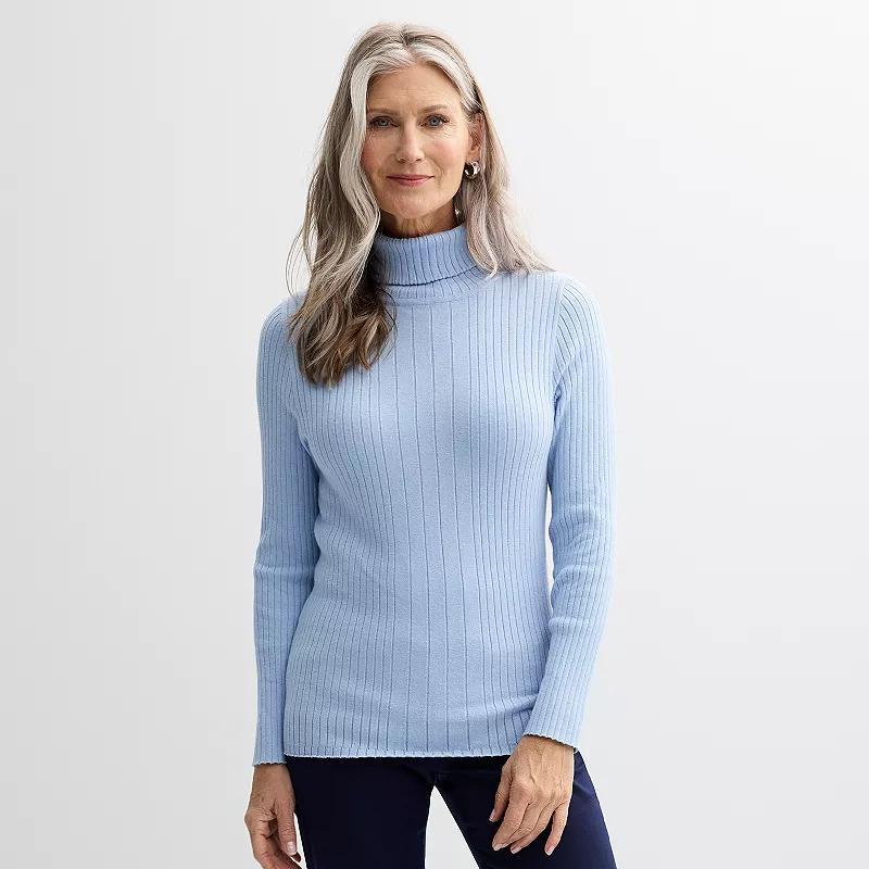 Womens Croft & Barrow Ribbed Turtleneck Sweater Product Image