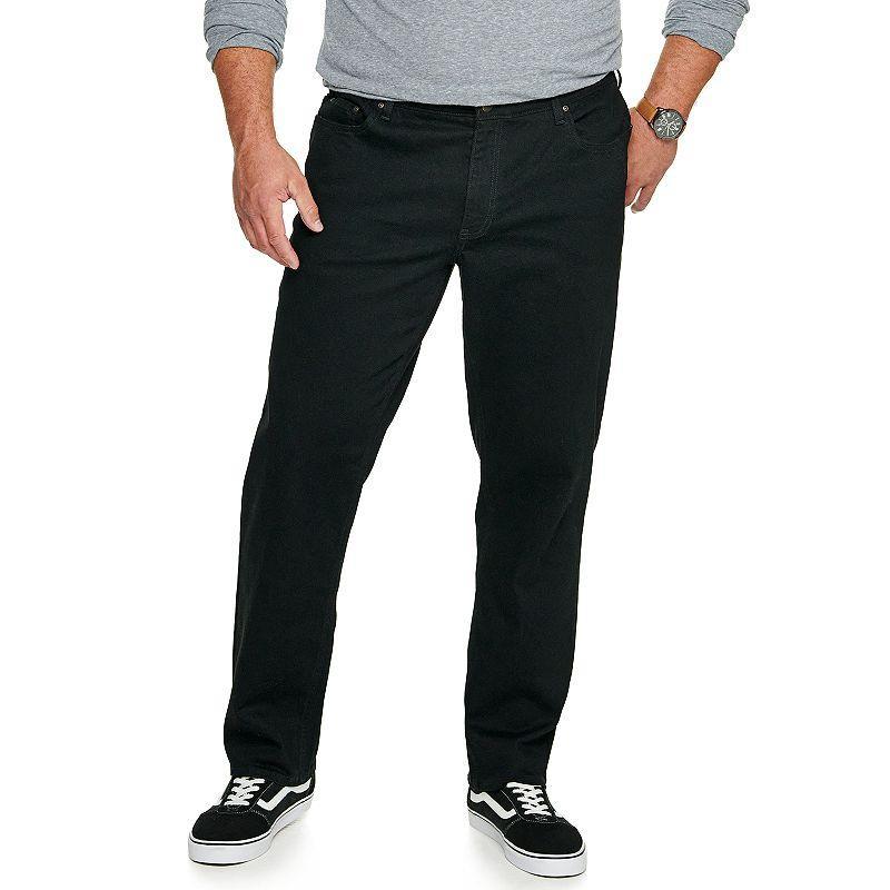 Big & Tall Sonoma Goods For Life Straight-Leg Flexwear Jeans, Mens Black Product Image