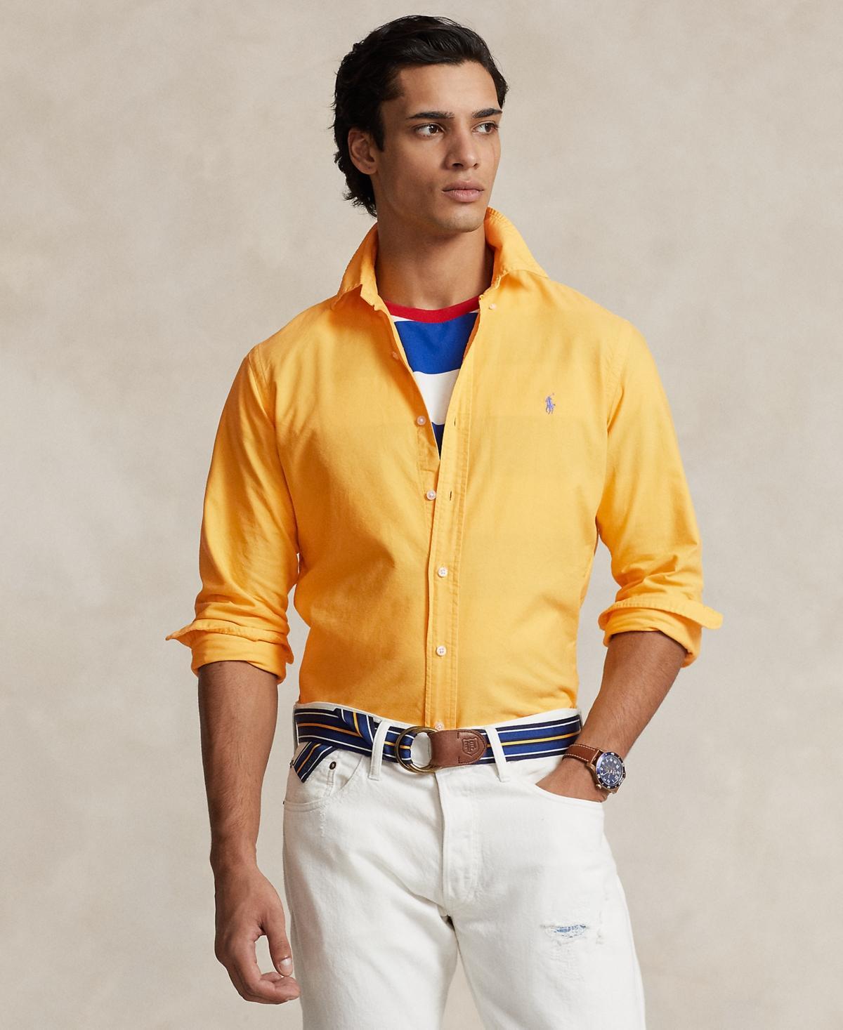 Polo Ralph Lauren Mens Garment-Dyed Oxford Shirt - Crimson Product Image