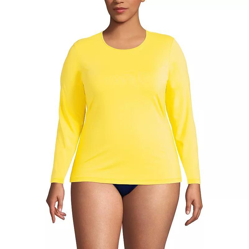 Plus Size Lands End UPF 50 Long Sleeve Rash Guard, Womens Product Image