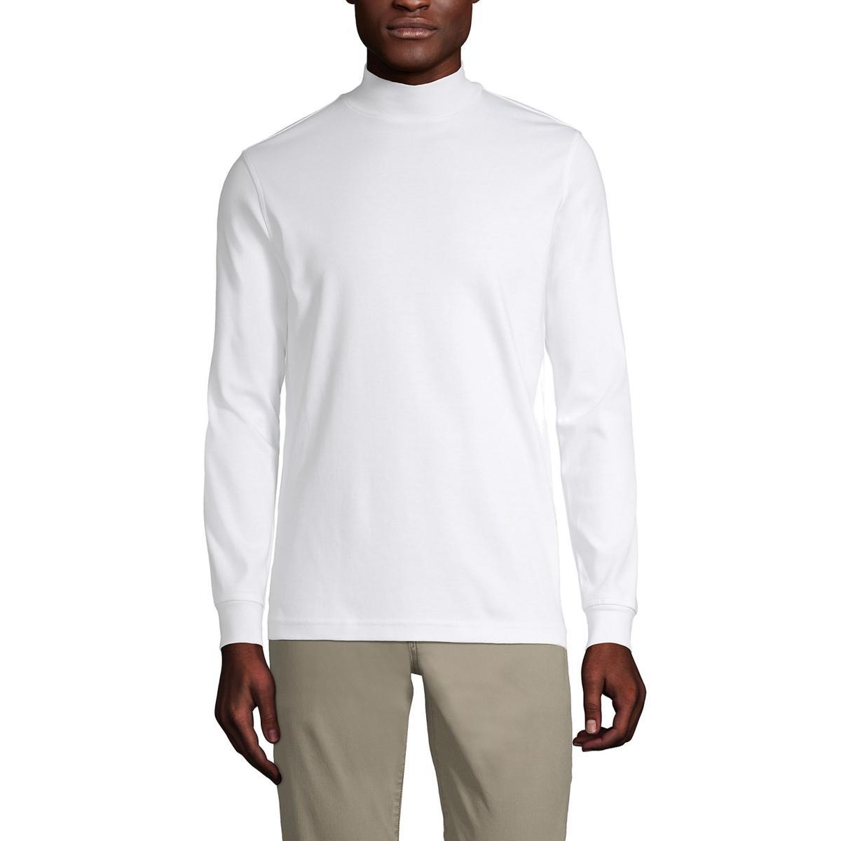 Lands End Mens Super Soft Supima Mock Turtleneck Product Image