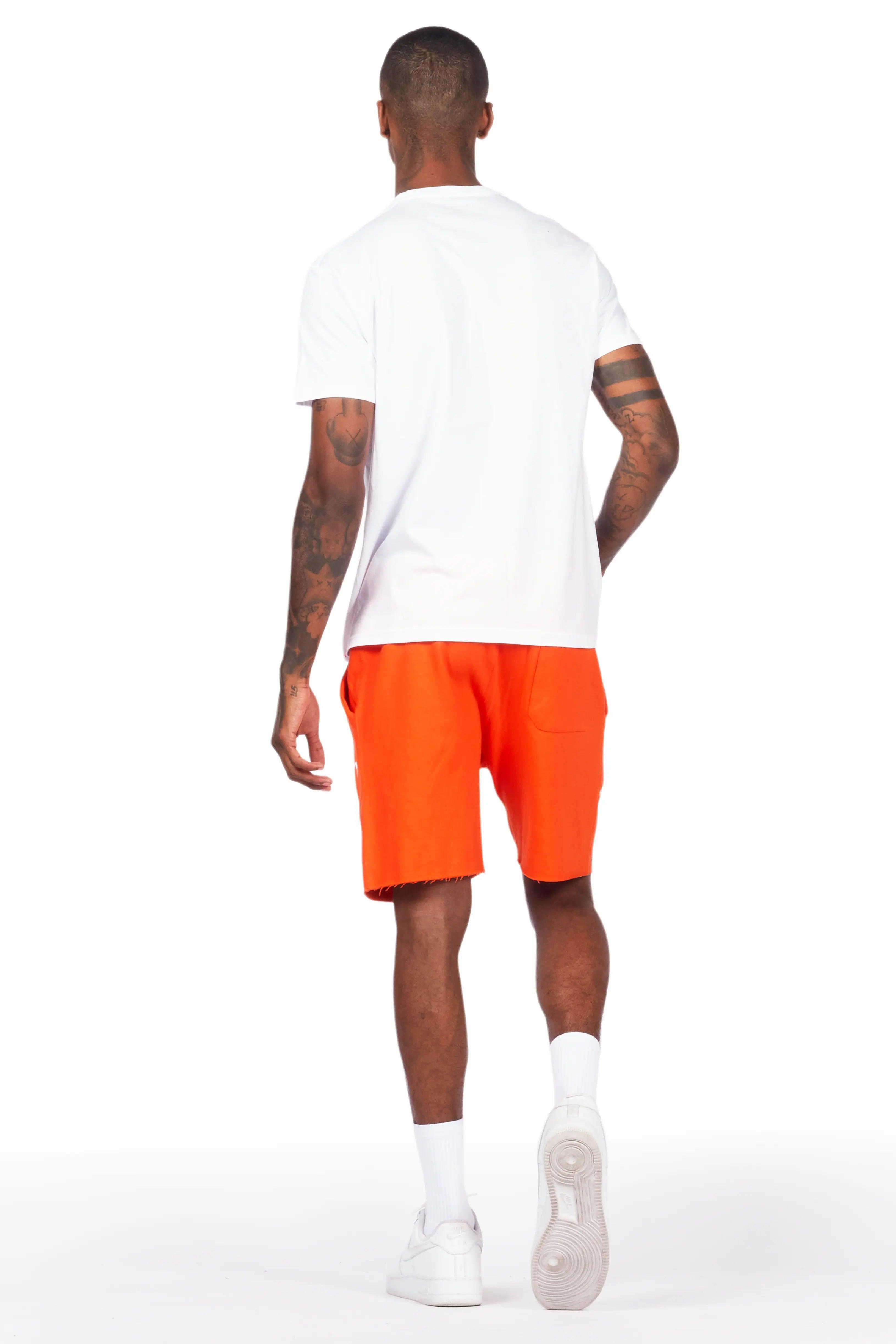 Scottie White/Orange Short Set Male Product Image