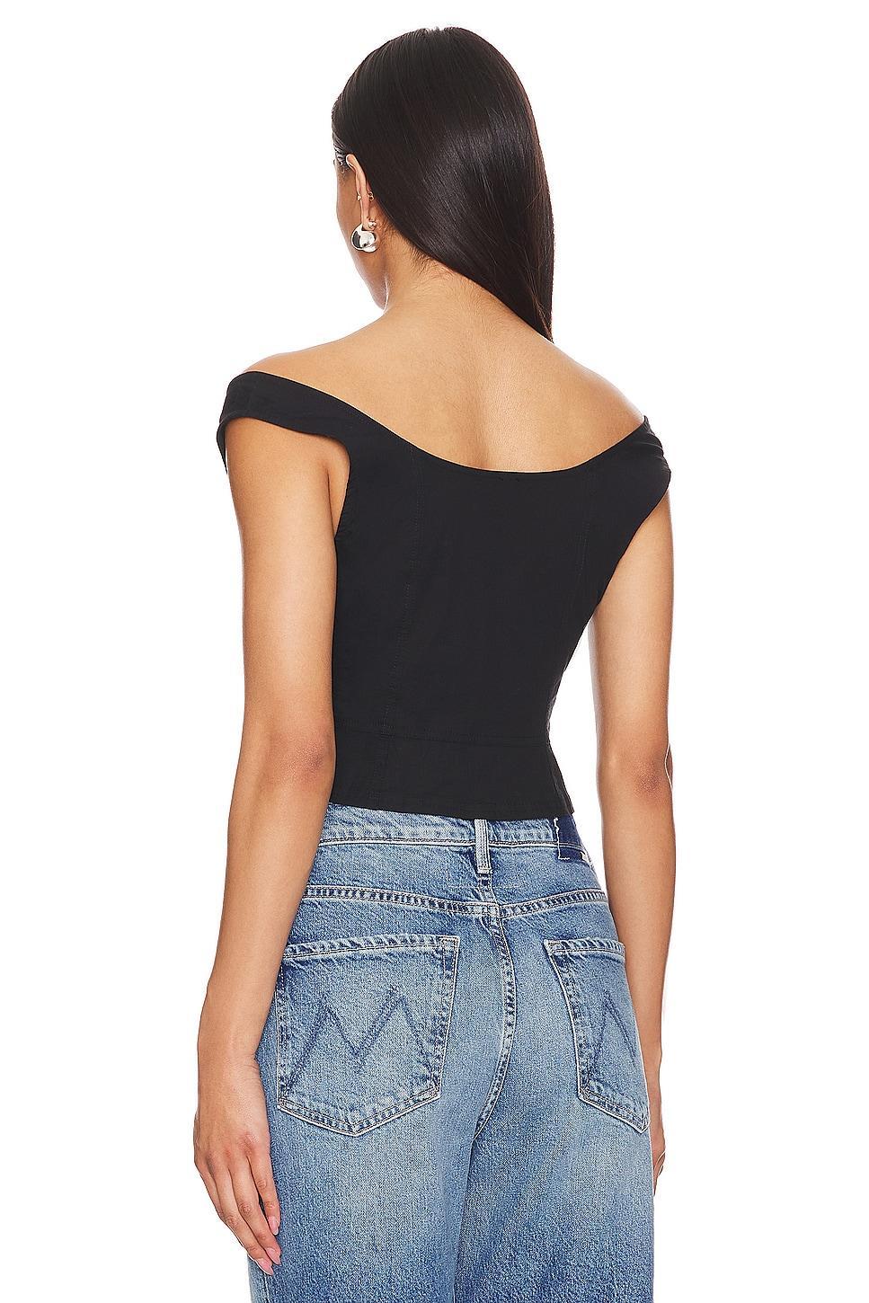 Sally Solid Corset Top In Black Free People Product Image